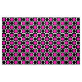 Tissu Points Géométriques À damiers Rose Et Noir (Fat Quarter)