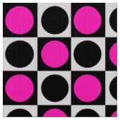 Tissu Points Géométriques À damiers Rose Et Noir (Fermer)