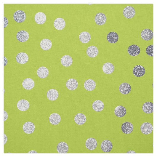 Tissu Points Lime Green et Silver City (Échantillon)