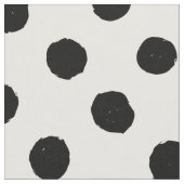 Tissu Points noirs blancs irréguliers Cercles de brosse (Fermer)