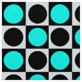 Tissu Points noirs bleu géométrique (Fermer)