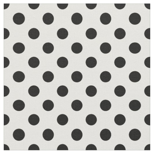 Tissu Points noirs sur fond blanc (Fermer)