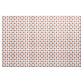 Tissu Points orange et carrés bleus (Yard)