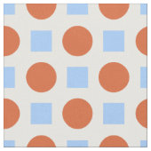Tissu Points orange et carrés bleus (Fermer)