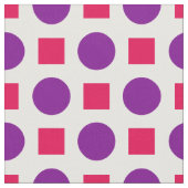 Tissu Points pourpres et carrés fuchsia (Fermer)
