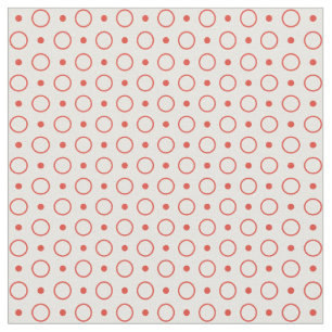 Tissu points rouges et blancs