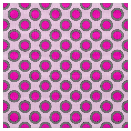 Tissu Points tournés, fuchsia, gris et rose (Échantillon)