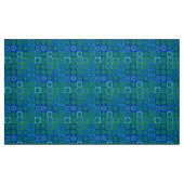 Tissu Points verts bleus et Carrés (Fat Quarter)
