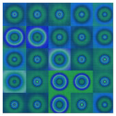 Tissu Points verts bleus et Carrés (Fermer)