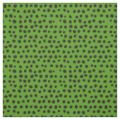 Tissu Points Whimsical Noirs sur Vert (Échantillon)