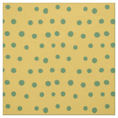 Tissu Points Whimsical verts sur Jaune (Échantillon)