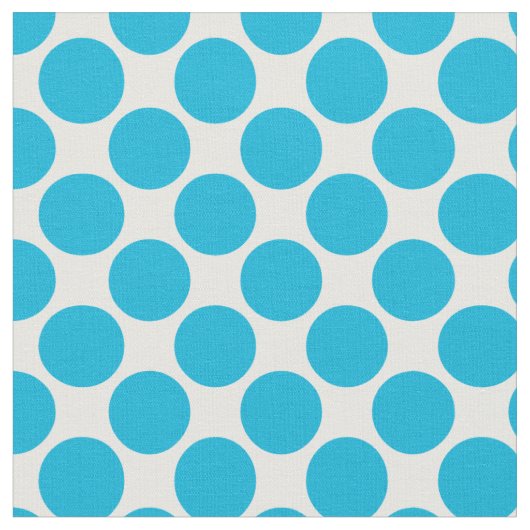 Tissu Pois 3/4e pouce Turquoise sur blanc (Fermer)