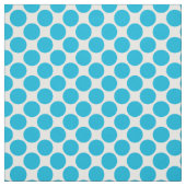 Tissu Pois 3/4e pouce Turquoise sur blanc (Échantillon)