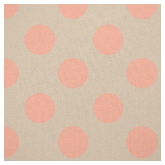 Tissu : Pois beige et rose (Échantillon)