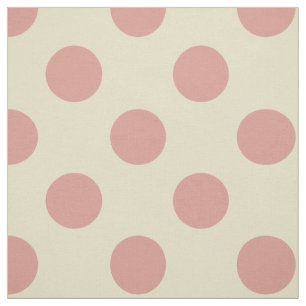 Tissu : Pois beige et rose-clair