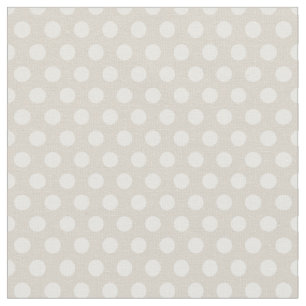 Tissu Pois beige lin