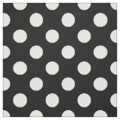 Tissu Pois blanc sur le noir (Échantillon)