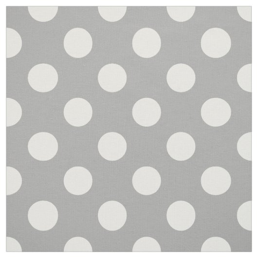 Tissu pois blancs gris (Échantillon)