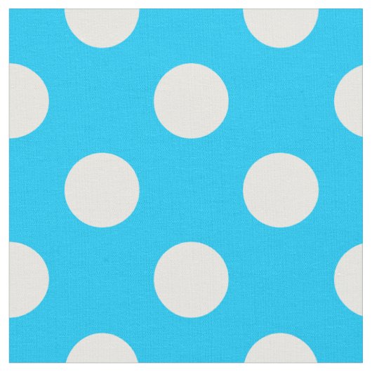 Tissu Pois blancs sur bleu électrique (Fermer)