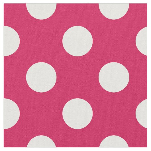 Tissu Pois blancs sur cerise (Fermer)