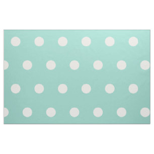 Tissu Pois blancs sur Cool Aqua