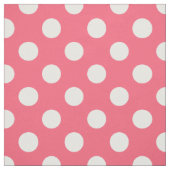 Tissu Pois blancs sur corail (Échantillon)