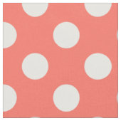 Tissu Pois blancs sur corail vivant (Fermer)