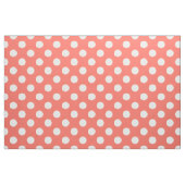 Tissu Pois blancs sur corail vivant (Fat Quarter)