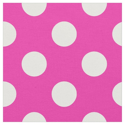 Tissu Pois blancs sur fuchsia (Fermer)