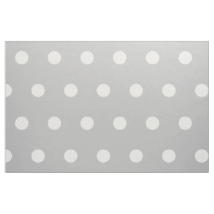 Tissu Pois blancs sur gris cendré
