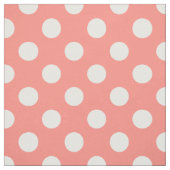 Tissu pois blancs sur la pêche (Échantillon)
