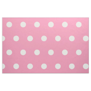 Tissu Pois blancs sur le rose joyeux