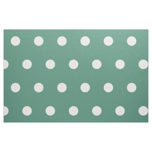 Tissu Pois blancs sur l'Turquoise profond (Fat Quarter)