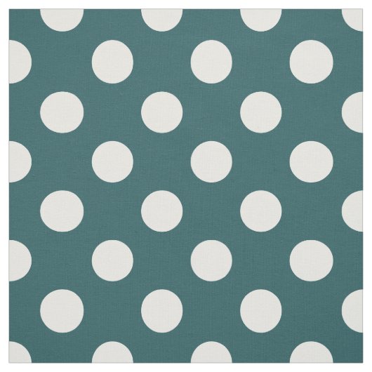 Tissu Pois blancs sur turquoise (Échantillon)