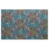 Tissu pois bohème bleu (Fat Quarter)