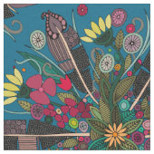 Tissu pois bohème bleu (Fermer)