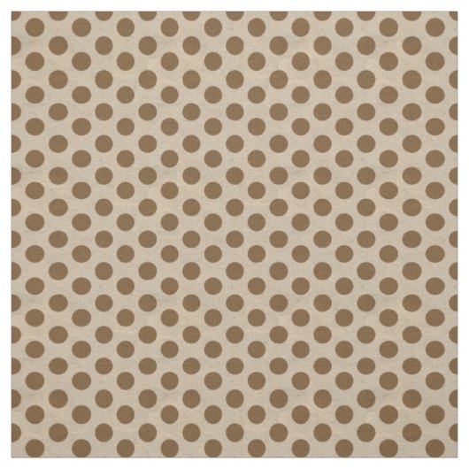 Tissu Pois Brown sur Tan Fabric (Échantillon)