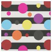 Tissu Pois coloré Blancs noirs (Fermer)