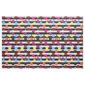 Tissu Pois coloré Blancs noirs (Fat Quarter)
