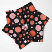 Tissu Pois d'Halloween sur Motif noir