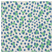 Tissu pois d'impression chic couleur vert bleu de guépar (Échantillon)