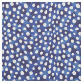 Tissu pois d'impression de guépard bleu et blanc chic (Échantillon)