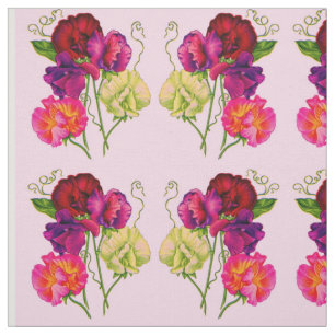 Tissu pois doux en violet et rose