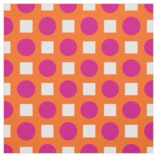 Tissu Pois Fuchsia orange (Échantillon)