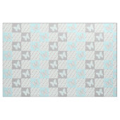 Tissu Pois gris bleu papillon (Yard)