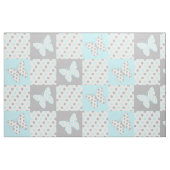 Tissu Pois gris bleu papillon (Fat Quarter)