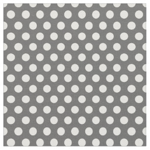 Tissu Pois gris charbon