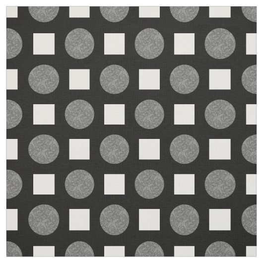 Tissu Pois gris et noir (Échantillon)