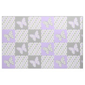 Tissu Pois gris-papillon (Fat Quarter)