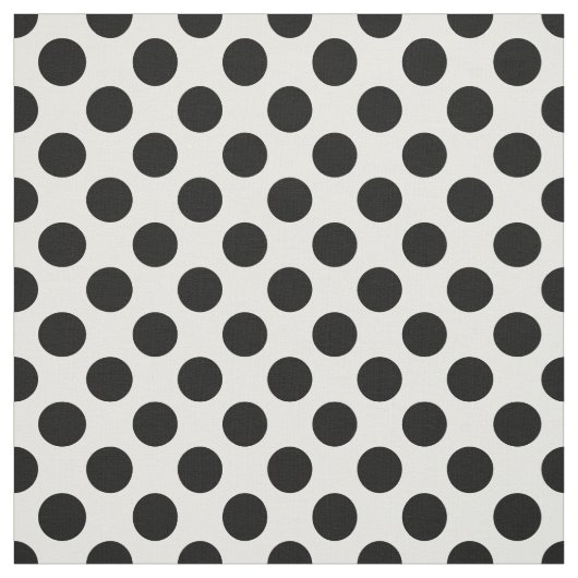 Tissu Pois, Motif Polka Dot, noir et blanc (Échantillon)